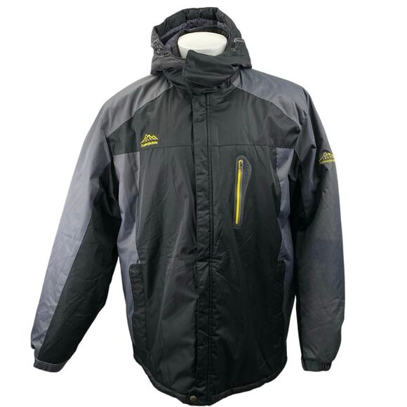 Outdoor Sport Men's Black Full Zip Long Sleeve Hooded Windbreaker Jacket Sz 3XL - Picture 1 of 5